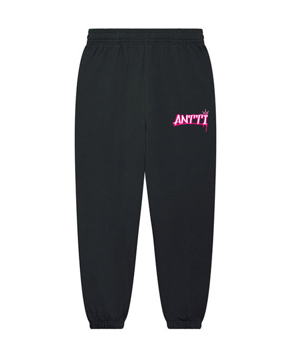 Black / Neon Pink ANTTI Drip Logo Joggers